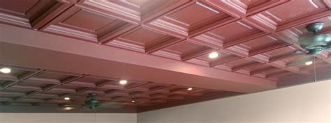 Following is a list of the most there are shallow and deeply coffered pvc tiles in white and black with prices between $10 and $17 per tile. Coffered Ceiling Tiles - Ceilume