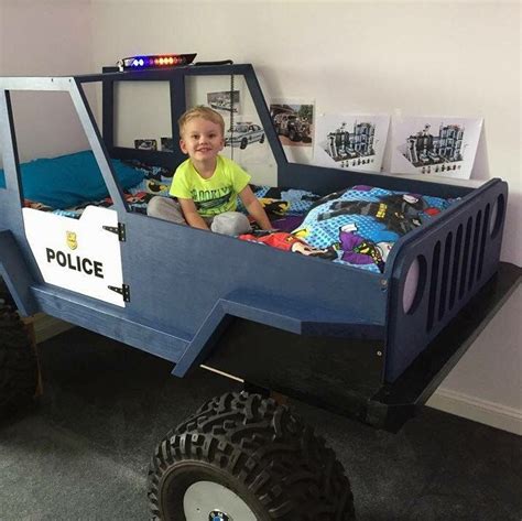 This bed fits a toddler/crib mattress. Jeep Bed Plans - Twin Size Car Bed in 2019 | Jeep bed, Monster truck bed, Bed
