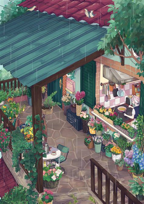 Rainy breakfast morning | Aesthetic art, Anime scenery ...
