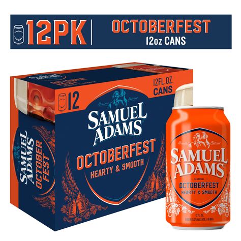 Samuel Adams Octoberfest Seasonal Craft Beer 12 Pack 12 Fl Oz Cans