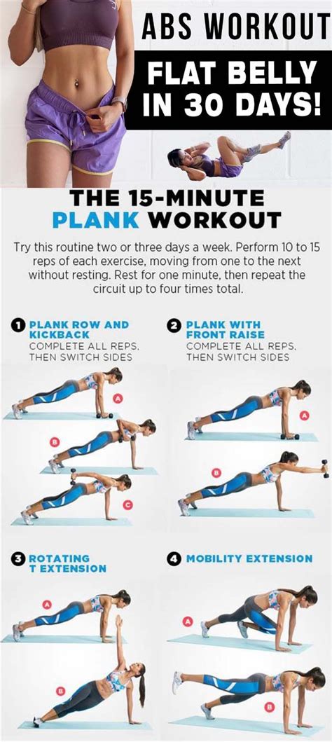 Abs Workout Flat Belly Abs Workout Plank Workout Ab Workout Challenge