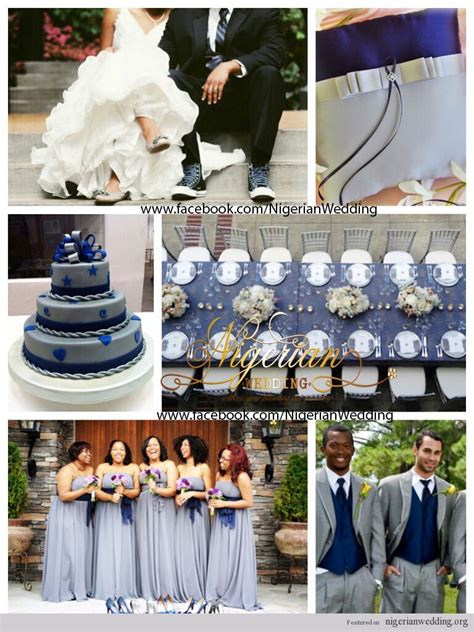Nigerian Wedding Navy Blue And Grey Wedding Color Scheme