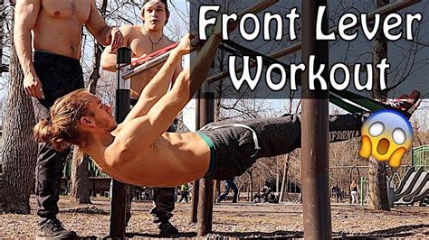 front lever progression workout 5 exercices tutorial youtube