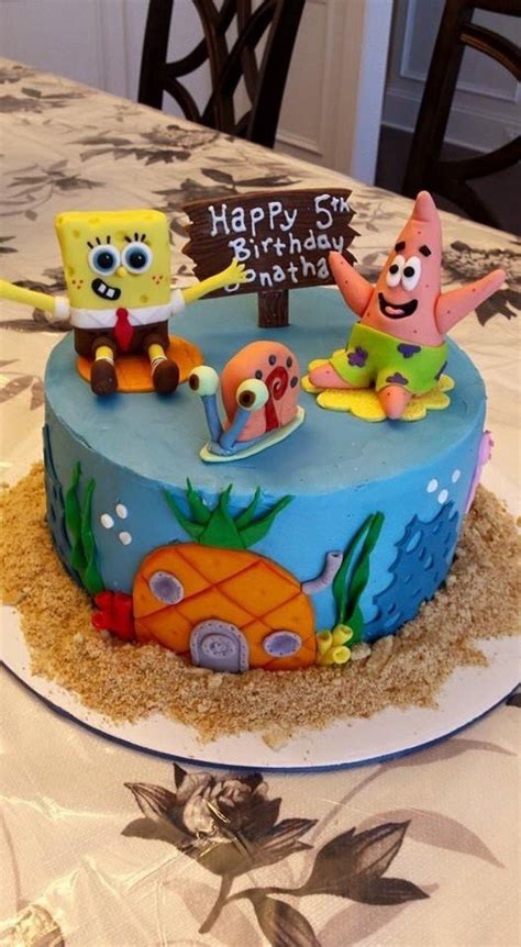 32 Excellent Picture Of Spongebob Birthday Cakes