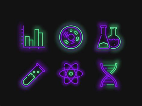 Crime and security icons monday july 19 2021. 6 Neon Science Icons Sketch freebie - Download free ...