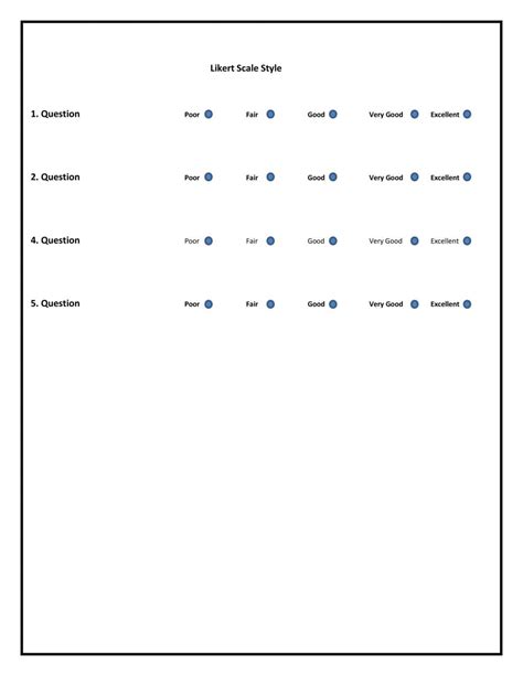 Plantillas Y Ejemplos De Escalas De Likert Gratis Mundo Plantillas