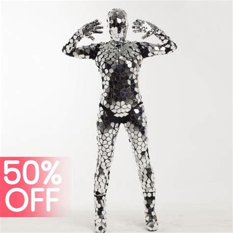 Disco Ball Mirror Bodysuit “diamonds” Costume Light Solutions Etere