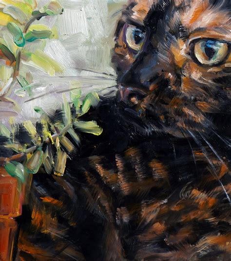Tortoiseshell Kitty Custom Cat Portrait Cat Oil Painting By Etsy