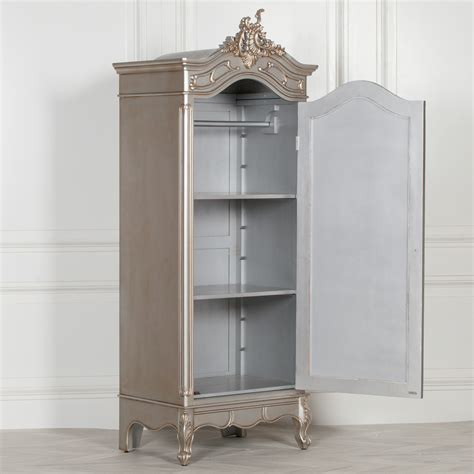 Or you can also choose from their collection of individual pieces. French Style Antique Silver Armoire Wardrobe Mirror Door