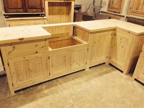 Bespoke Solid Wood Kitchen Cabinets Unfinished 40mm Solid Pine Worktop Ebay
