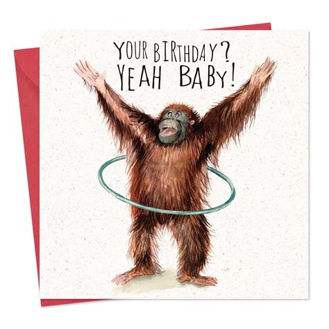 Buy Twizler Funny Birthday Card Orangutan – Funny Card Birthday – Happy