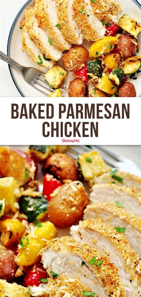 Have a bowl of bean or lentil soup with added veggies. Baked Parmesan Chicken Recipe - SkinnyMs | Recipe | Chicken parmesan recipes, Healthy chicken ...