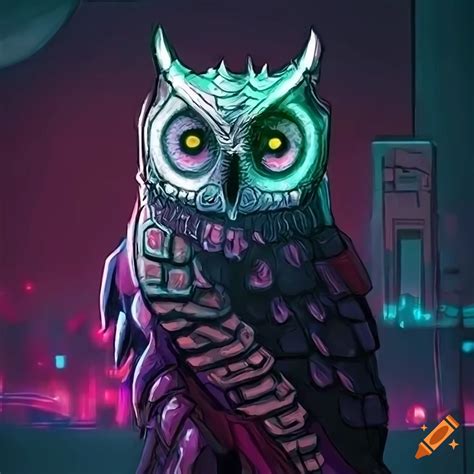 Cyberpunk Owl Soldier Artwork On Craiyon