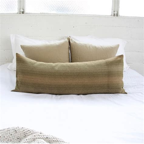 5 out of 5 stars. Green & Tan Striped Extra Long Lumbar Pillow - 14x36 ...