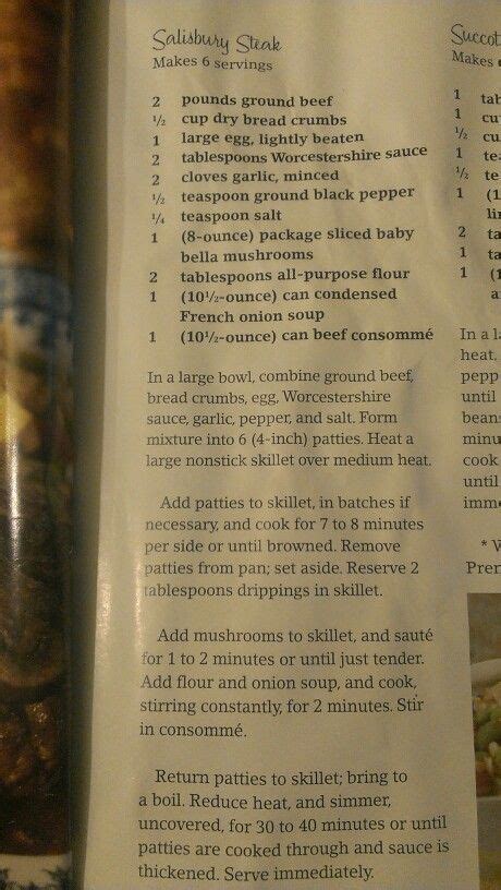 Divide mixture into 6 portions, and shape each into a patty. The best salisbury steak recipe by paula deen | Best ...