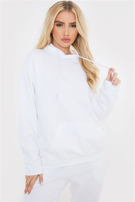 White Basic Oversized Hoodie In The Style Australia