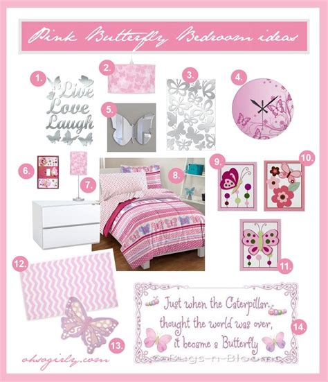 Red accent wall with white window shade for inexpensive girls bedroom decorating ideas with unique butterfly wall art lively butterfly themed bedroom butterfly bedroom decor ideas. Pink butterfly bedroom decor idea for a girls room ...