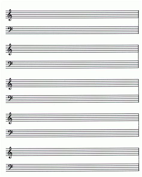 Blank Printable Sheet Music Free Printable Templates