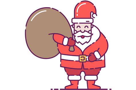 Santa Claus With A Bag Of Ts Clip Art Free Christmas Hq