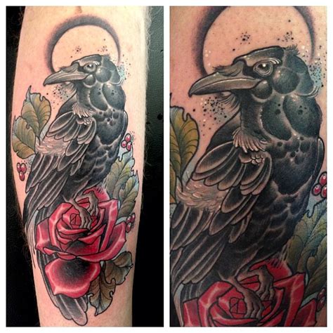 The crow tattoo design might be the most symbolic creation that mankind has ever made because it has a a crow tattoo design is for strong hearts because these creatures are uncanny and beautiful. Crow tattoo | Best tattoo design ideas
