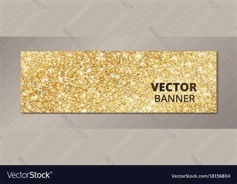 Banner With Golden Glitter Background Sparkling Vector Image