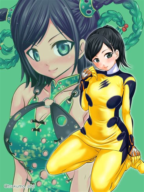 Abe Tsukumo Mele Uzaki Ran Juuken Sentai Gekiranger Super Sentai Highres 2girls Black