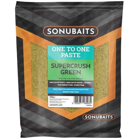 Paste One To One Supercrush Green 500gr Sonubaits