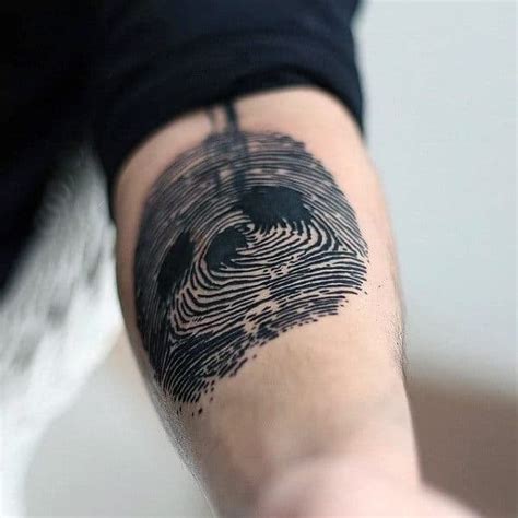 Basic biometric tattoo with a battery cell, conductive paint, and a gps tracker. Fingerprint Tattoo Design - Best Tattoo Ideas