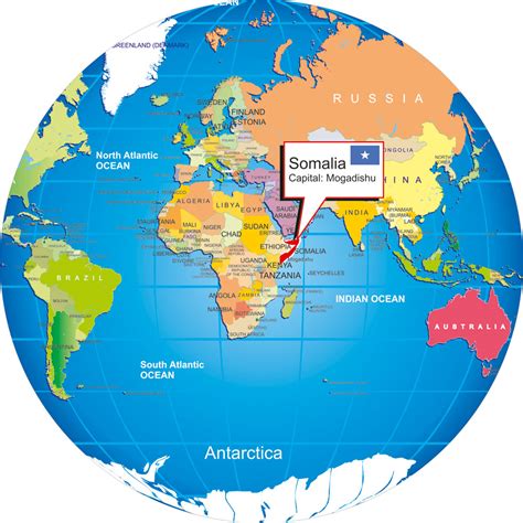 Where Is Somalia World Globe