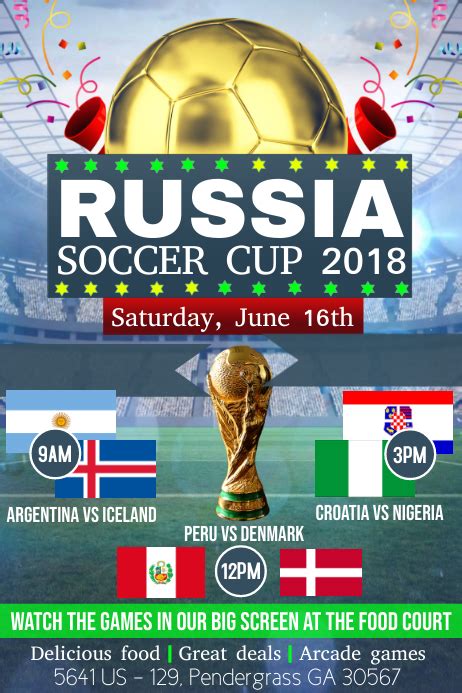 World Cup Flyer Template Postermywall
