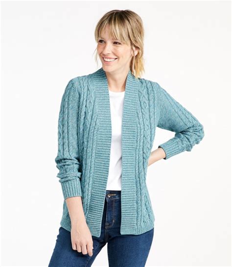 Womens Double L Cotton Sweater Open Cardigan Sweaters At Llbean