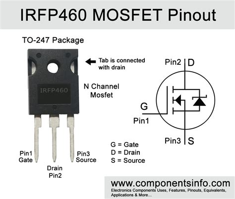 Irfp460 Mosfet Pinout Datasheet Equivalent Circuit And Specifications