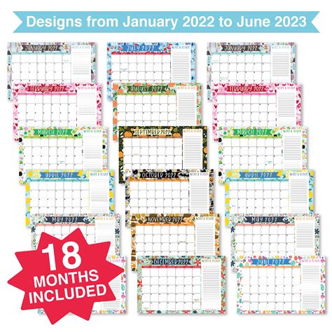 Buy Large Desk Calendar 2022 2023 Doodle Desk Calendars 2022