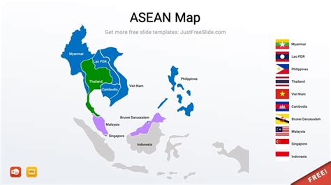 Free Editable Asean Map For Powerpoint Just Free Slide
