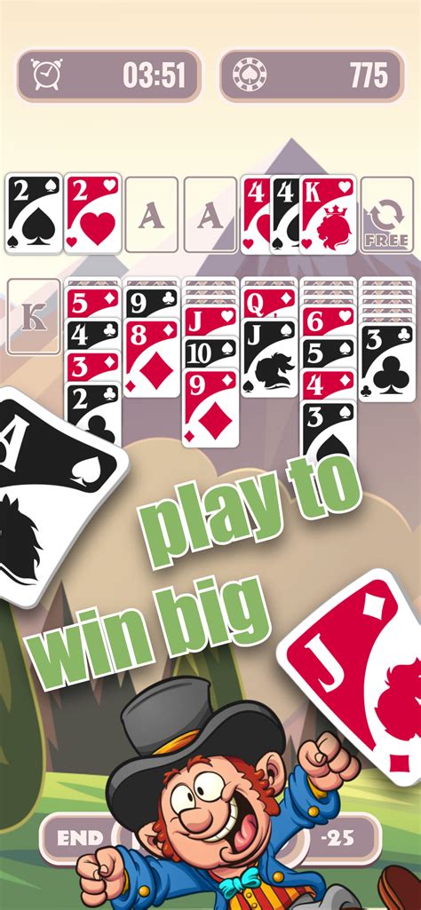 It is played with a deck of 52 cards. Big Win Solitaire - Klondike