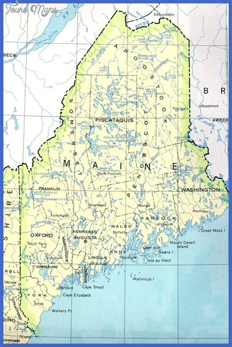 Maine Map Tourist Attractions