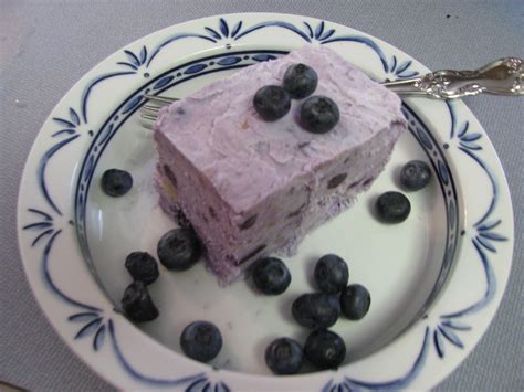 They make really great desserts. Little Family in the Big Woods: Frozen Blueberry Dessert