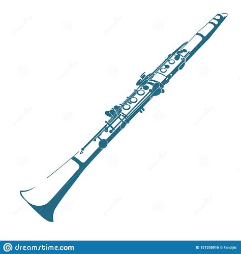 Vector Drawn Clarinet Stock Vector Illustration Of Orchestra 157358916