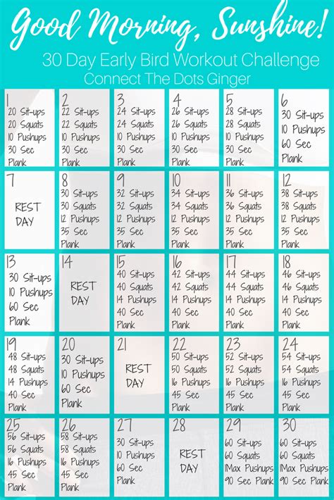 Workout At Home 30 Day Challenge
