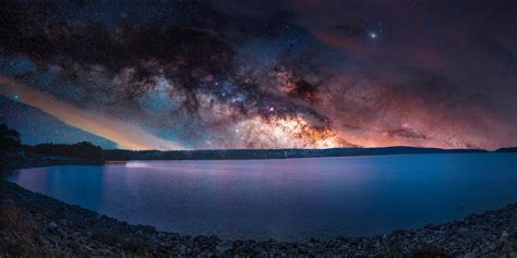 Colorful Sky Stars Landscape Sea Hd Nature 4k Wallpapers Images