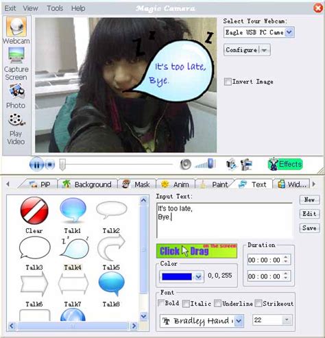 Magic Camera Software And Webcam Effect Screenshots