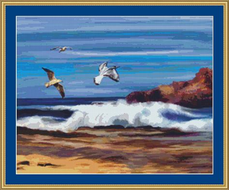 Browse and download free cross stitch patterns. The Ocean Cross Stitch Pattern /Digital PDF Files /Instant ...