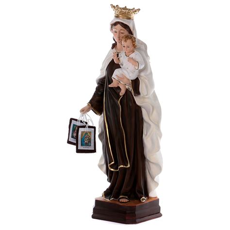 Como já visto, o escapulário do carmo, por promessa da própria mãe de deus ao santo inglês simão stock, em 1251, é um instrumento que garante é muito conveniente, mas não é absolutamente necessário, que o escapulário possua uma imagem de nossa senhora. Imagem em resina Nossa Senhora do Carmo 70 cm | venda ...