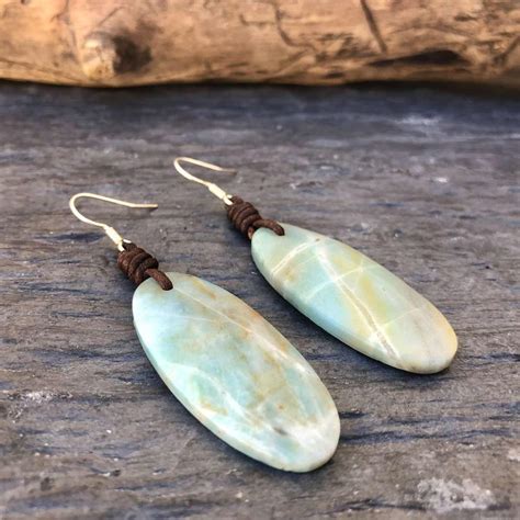 Boucles d'oreilles fantaisie amazonite