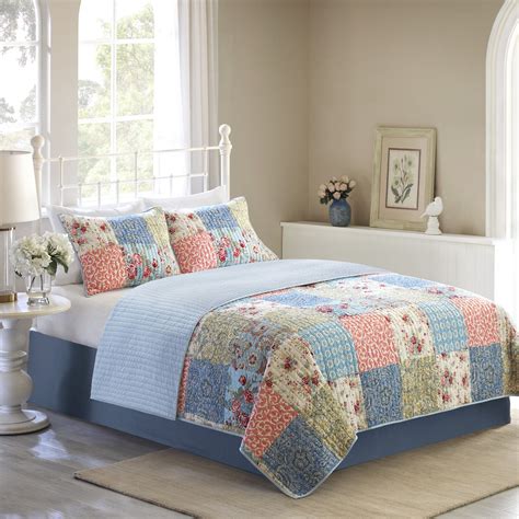 Mainstays Vintage Floral Patchwork Quilt Collection Quilt Bedding