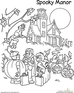 Free printable addition color by number worksheets. Trick-Or-Treat | Worksheet | Education.com
