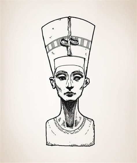 Nefertiti Sketch At Explore Collection Of