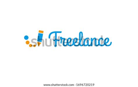 Freelance Logo Design Freelance Sign Logo เวกเตอร์สต็อก ปลอดค่า