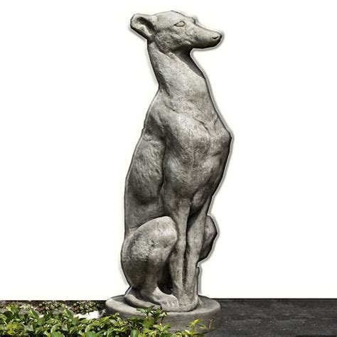 Antique Greyhound Cast Stone Garden Statue