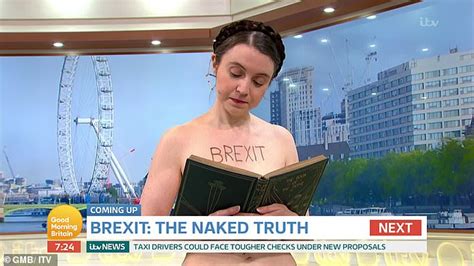 Anti Brexit Economist Appears Naked On Gmb Four Days After Stunning